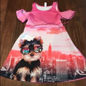 Girls cold shoulder dress